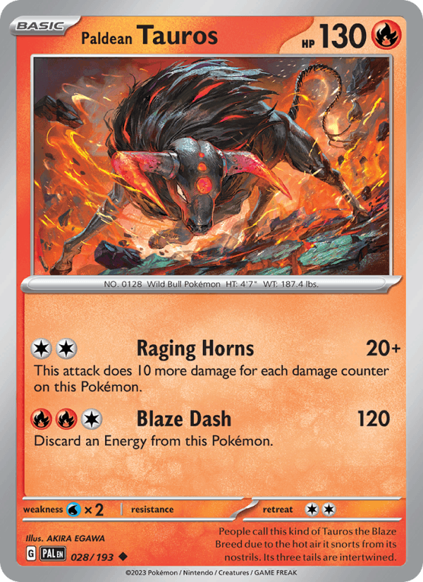 Paldean Tauros - 028/193 (SV02: Paldea Evolved)