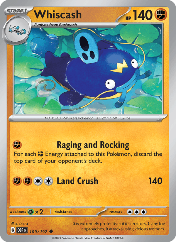 Whiscash (SV03: Obsidian Flames)