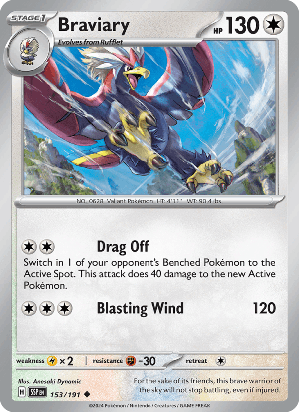 Braviary - 153/191 (SV08: Surging Sparks)