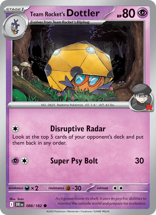 Team Rocket's Dottler (SV10: Destined Rivals)