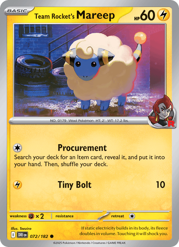 Team Rocket's Mareep (SV10: Destined Rivals)