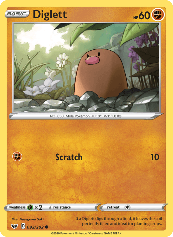 Diglett (SWSH01: Sword & Shield Base Set)