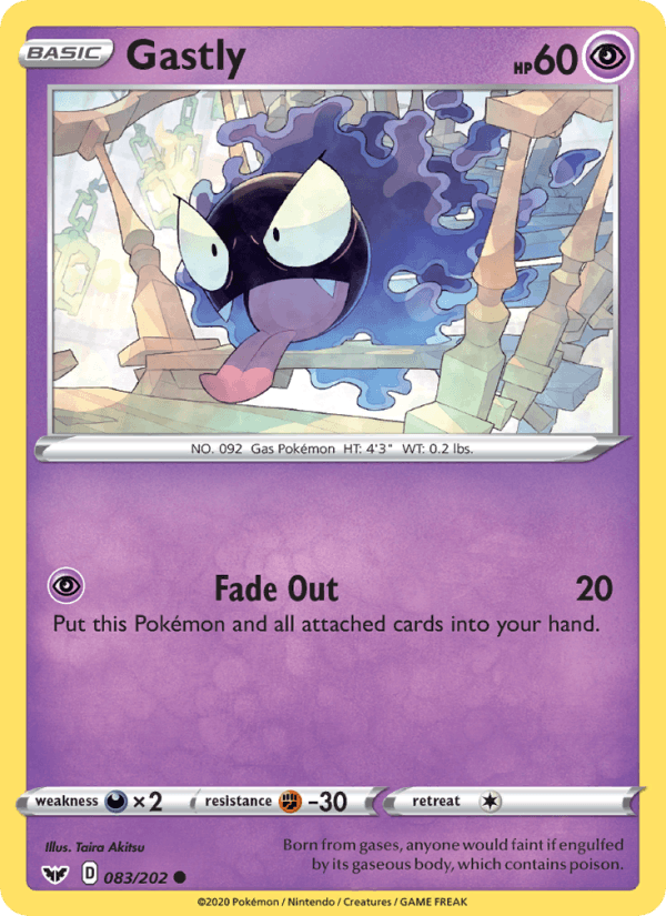 Gastly (SWSH01: Sword & Shield Base Set)