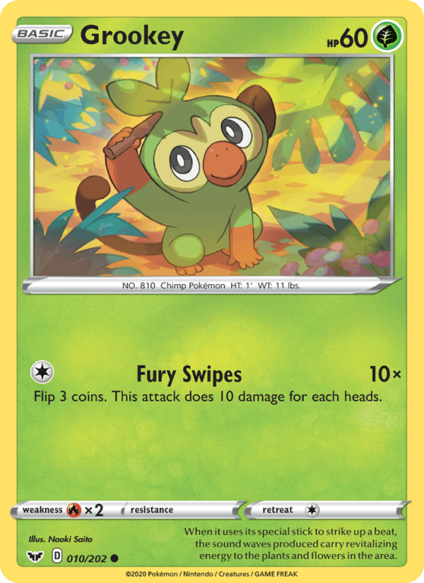 Grookey (010) (SWSH01: Sword & Shield Base Set)