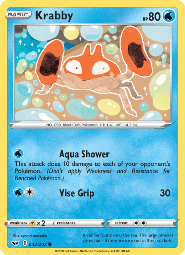 Krabby (042) (SWSH01: Sword & Shield Base Set)
