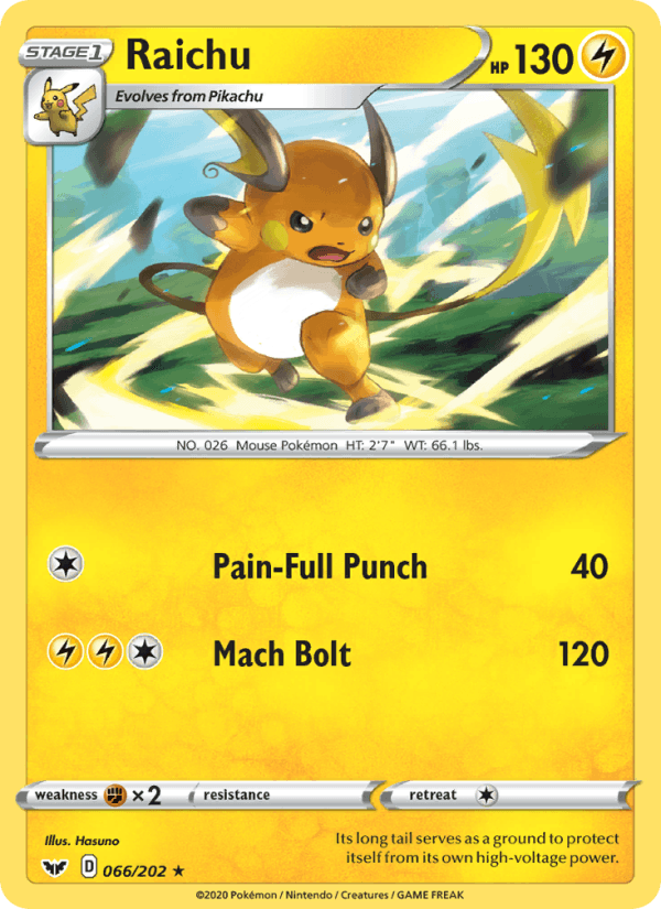 Raichu (SWSH01: Sword & Shield Base Set)