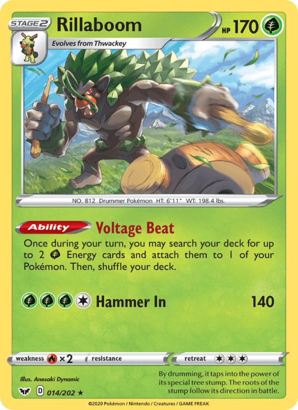 Rillaboom (014) (SWSH01: Sword & Shield Base Set)