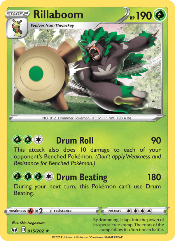Rillaboom (015) (SWSH01: Sword & Shield Base Set)