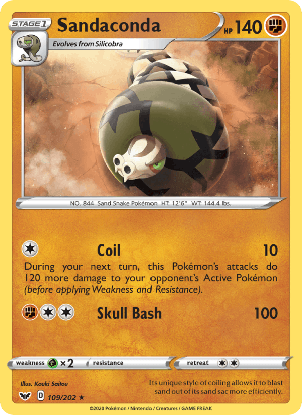 Sandaconda (109) (SWSH01: Sword & Shield Base Set)