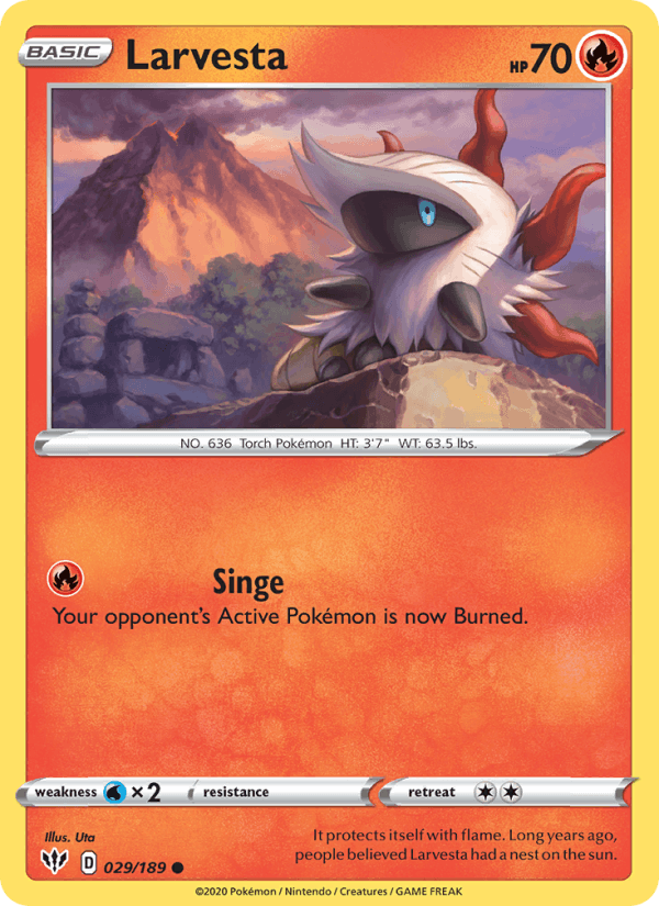 Larvesta (SWSH03: Darkness Ablaze)