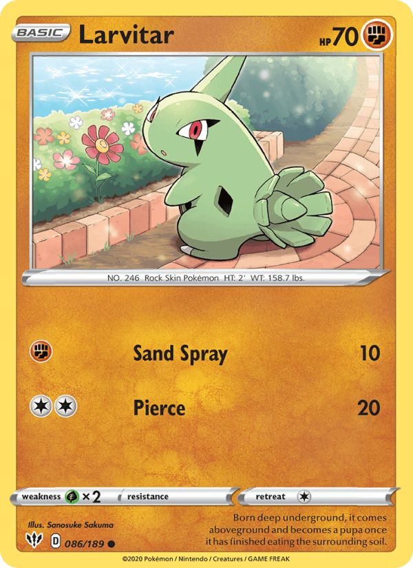 Larvitar (SWSH03: Darkness Ablaze)