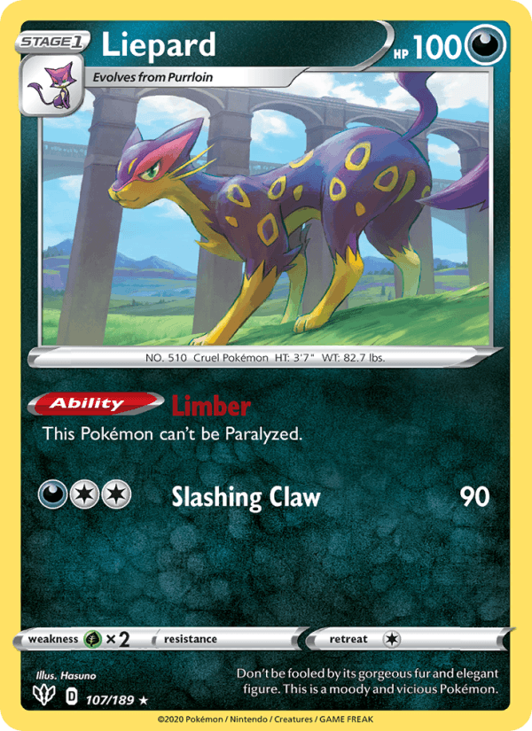 Liepard (SWSH03: Darkness Ablaze)