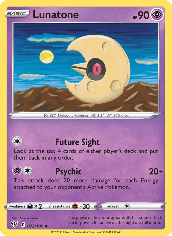 Lunatone (SWSH03: Darkness Ablaze)