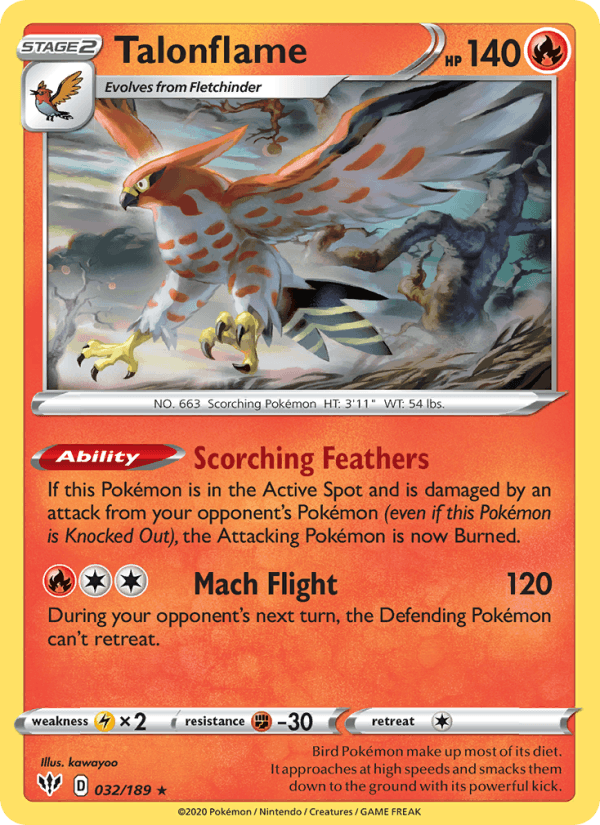 Talonflame (SWSH03: Darkness Ablaze)