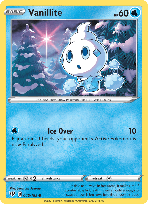 Vanillite (SWSH03: Darkness Ablaze)
