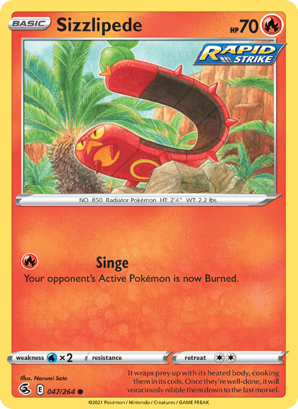 Sizzlipede (47) (SWSH08: Fusion Strike)