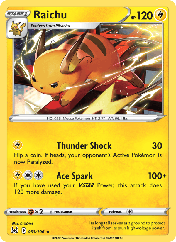 Raichu (SWSH11: Lost Origin)