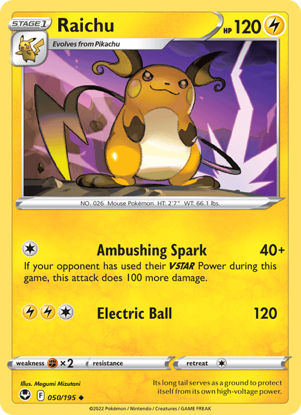 Raichu (SWSH12: Silver Tempest)